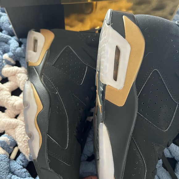 Nike Air Jordan 6 Retro DMP Mens 8 Black/Metallic Gold/Black - Picture 7 of 8